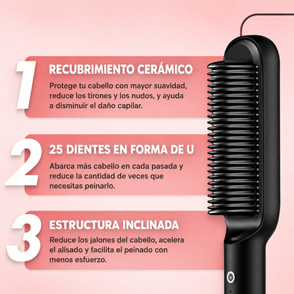 Cepillo Alisador AlisaYa 2 en 1